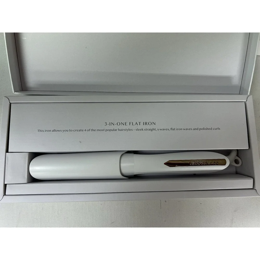 Kristin Ess 3-in-1 Titanium Flat Iron - 1 1/4 inch Curl Or Straight Frizz Contro